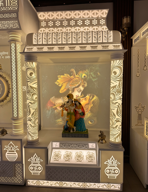 Designer Corian Mandir for Home